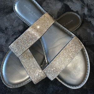 Black bedazzled Sandals size 10